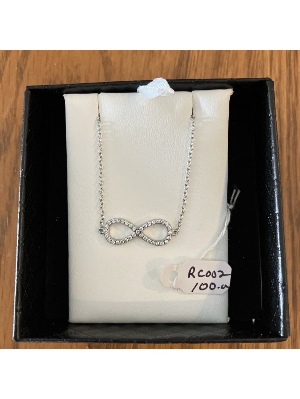 Infinity Symbol Bracelet w/ CZ Inlay Sterling Silver 7” w/1” Extender Fine Chain